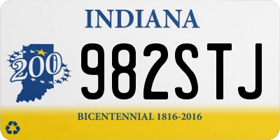 IN license plate 982STJ