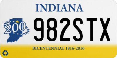 IN license plate 982STX