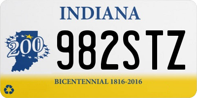 IN license plate 982STZ