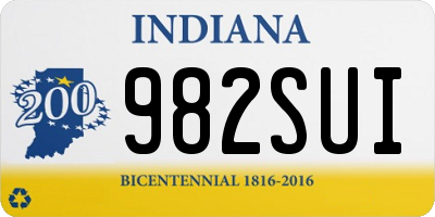 IN license plate 982SUI