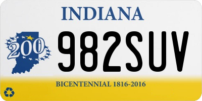 IN license plate 982SUV