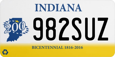 IN license plate 982SUZ