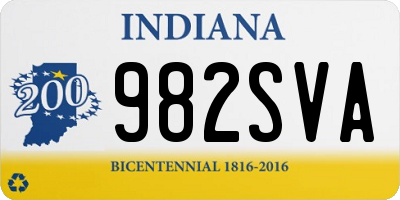 IN license plate 982SVA