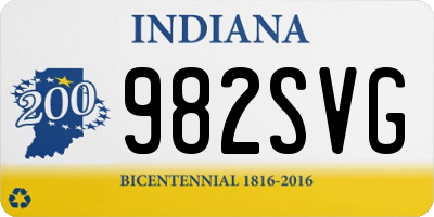 IN license plate 982SVG