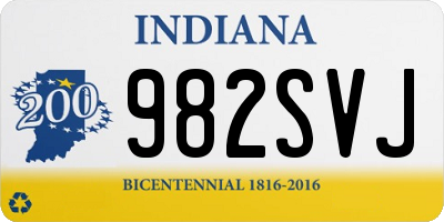 IN license plate 982SVJ