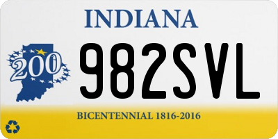 IN license plate 982SVL
