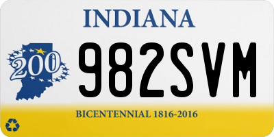 IN license plate 982SVM