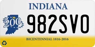 IN license plate 982SVO