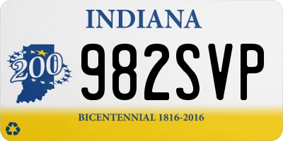 IN license plate 982SVP