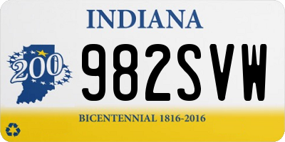 IN license plate 982SVW