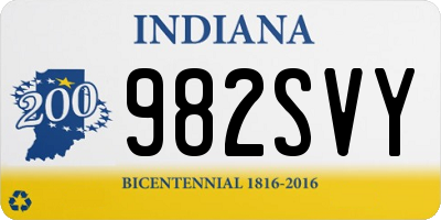 IN license plate 982SVY