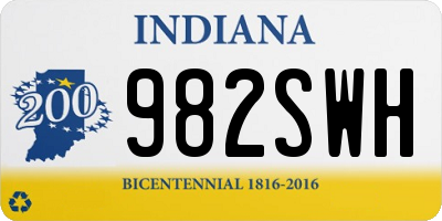 IN license plate 982SWH
