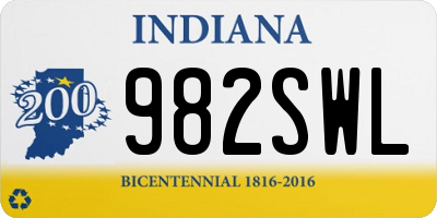 IN license plate 982SWL