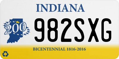 IN license plate 982SXG