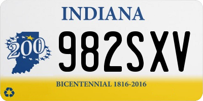 IN license plate 982SXV