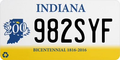 IN license plate 982SYF