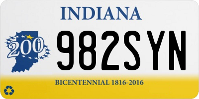 IN license plate 982SYN