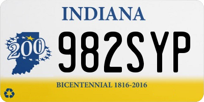 IN license plate 982SYP