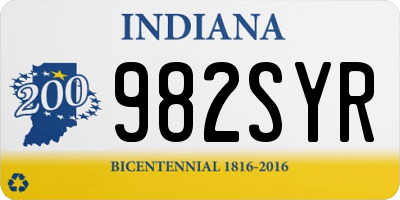 IN license plate 982SYR