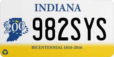 IN license plate 982SYS