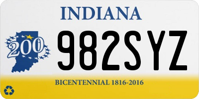 IN license plate 982SYZ