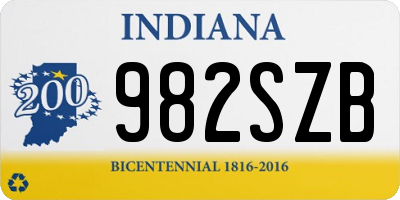 IN license plate 982SZB