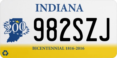 IN license plate 982SZJ