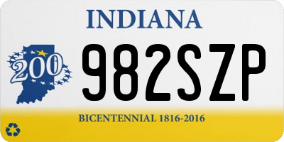 IN license plate 982SZP