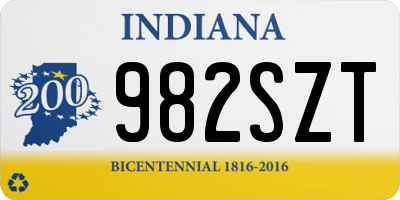 IN license plate 982SZT