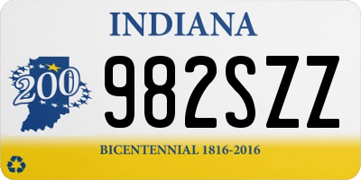 IN license plate 982SZZ