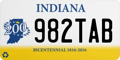 IN license plate 982TAB