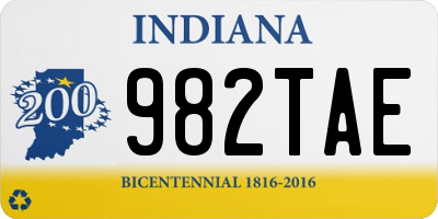 IN license plate 982TAE