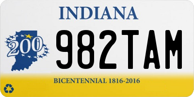 IN license plate 982TAM