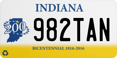 IN license plate 982TAN