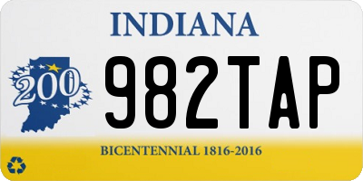 IN license plate 982TAP