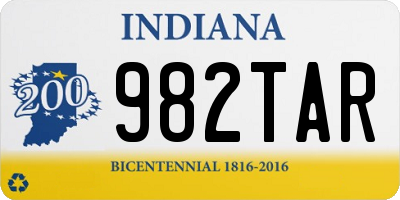 IN license plate 982TAR