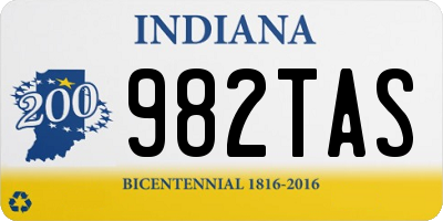 IN license plate 982TAS