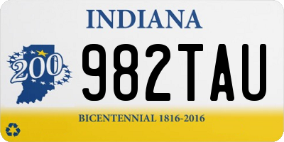 IN license plate 982TAU