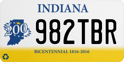 IN license plate 982TBR