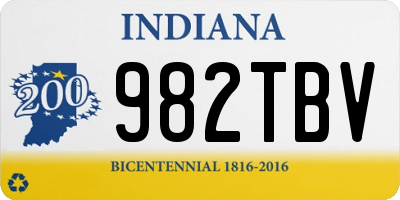 IN license plate 982TBV