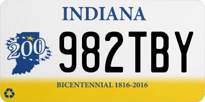 IN license plate 982TBY