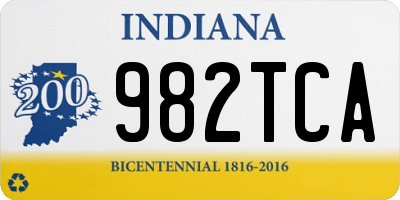 IN license plate 982TCA