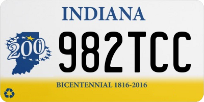 IN license plate 982TCC