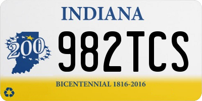 IN license plate 982TCS