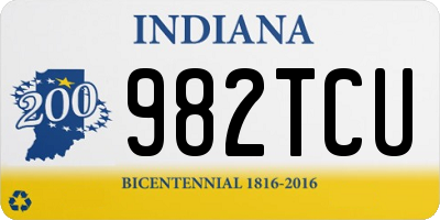 IN license plate 982TCU