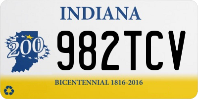 IN license plate 982TCV