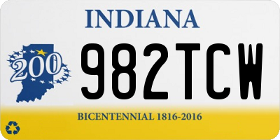 IN license plate 982TCW