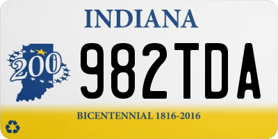 IN license plate 982TDA