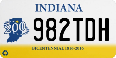 IN license plate 982TDH