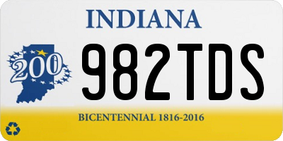 IN license plate 982TDS